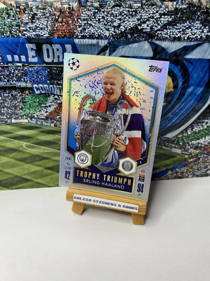 Topps Match Attax 2024/25 2025 Erling Haaland Man City Trophy Triumph Foil Card - Image 1 of 1