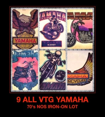 NUEVO LOTE AÑOS 70 YAMAHA Motocicleta Motocross Moto YZ80 vTg Camiseta Original Planchada Foto 1 de 4