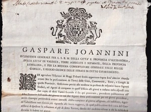Editto Tributario Alessandria, Valenza e Lumellina 1730 - Ducato di Milano - Picture 1 of 2