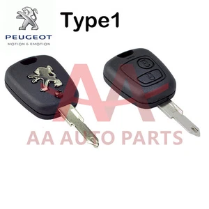 Peugeot Citroen Remote 2 Button Key Shell Case Replacement Uncut key - Picture 1 of 5