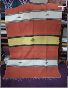 Handwoven Cotton Moroccan Nomadic Amazigh Berber Blanket 10% off                - Picture 1 of 5