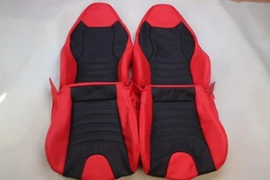 BMW Z3 for M Sport seats Real Leather Seat Covers Red/Black 2 tone Custom Made - Picture 1 of 5