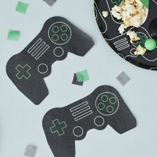 Gaming Controller Paper Napkins | Gamer Birthday Party Tableware Decorations x16