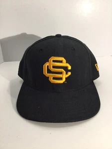 USC Trojans Southern California Black New Era Hat Size 6 3/4 Cap - Picture 1 of 5