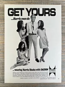 Harris Slacks with Dacron Polyest Get Yours Los Angeles ca 1968 Vintage Print Ad - Bild 1 von 1