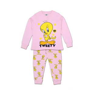 Pigiama Lungo Titti Looney Tunes Rosa Autunno Inverno - Foto 1 di 3