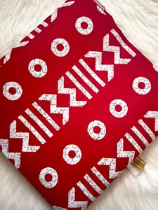 African Polycotton Wax Print Fabric Ankara For Sewing & Crafting 6 Yards - Picture 1 of 3