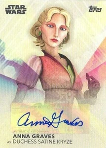 2020 Topps Women Of Star Wars A-AG Anna Graves As Duchess Satine Autograph Card - Picture 1 of 1
