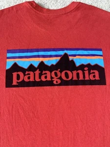 Patagonia Responsibili-Tee Red T-Shirt Men's Size Small With Back Logo - Picture 1 of 11