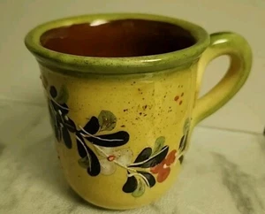 Bd'a French Ceramic Farmhouse Mug Floral Design Signed Bd'A France - Picture 1 of 7