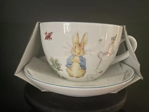 Collectible Peter Rabbit Teacup with Saucer Plate Set Collector - Picture 1 of 5