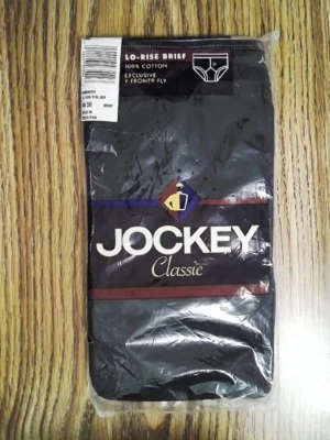 Calzoncillo clásico de tiro bajo de colección Jockey para hombre, 36 negro, mosca delantera en Y nuevo en stock 1 par (2000) Foto 1 de 4