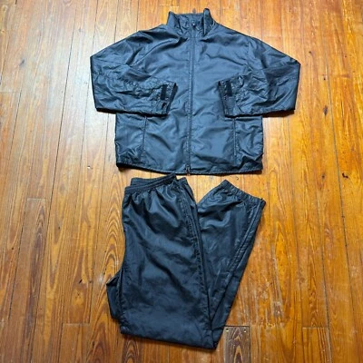 Conjunto de chándal Lauren Ralph Lauren para mujer talla pequeña negro poliéster cremallera completa Foto 1 de 4