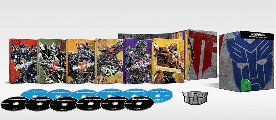 TRANSFORMERS 1-5 + BUMBLEEBEE (6x 4K Ultra HD + 6 Blu-ray Discs) Steelbook NEU - Bild 1 von 1