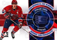 2008-09 ITG Heroes and Prospects Memorial Cup Winners #7 Justin Falk