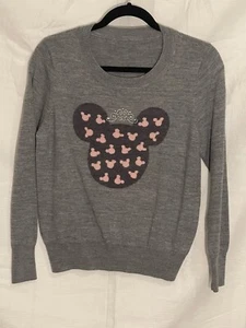 Minnie Mouse Princess sweater Girls Gray Crown - Picture 1 of 2