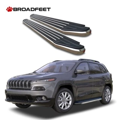 estriberas de aluminio de 5" para Jeep Cherokee 2014-2023 con kit de soporte Foto 1 de 4