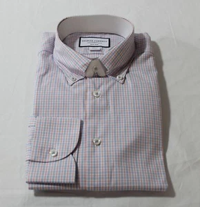 Charles Tyrwhitt Men's Grid Check Oxford Slim Dress Shirt NN7 15.5/33 Red NWT - Picture 1 of 4