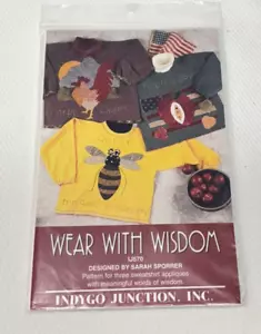 WEAR with WISDOM 3 Sweatshirt Applique w Words BEES & ROOSTER & APPLE A DAY - Picture 1 of 7