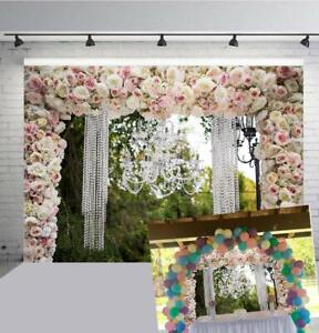 Rose Flower Wall Backdrop Wedding Birthday Mother's Day Photo Floral Background