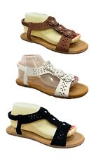Women Flat Sandals Ladies Summer Open Toe Shoes Flexible  size 6-10