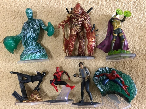 marvel Spiderman mysterio molten man action figure figurine set lot Cover