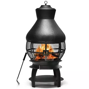 Patio Fire Pit Chimenea Fireplace Wood Burning Heater Garden Backyard - Picture 1 of 10