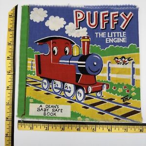 Cloth Baby Book PUFFY THE LITTLE ENGINE Early Literacy DEANS RAG BOOK Vintage A+