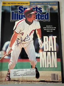 Lenny Dykstra Autographed Sports Illustrated June 4th 1990 Philadelphia Phillies - Picture 1 of 2