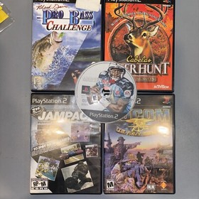 Play Station 2- Jampack, Deer Hunt, Pro Bass, Socom, Madden - Free Shipping