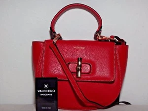 Bolso bandolera de cuero Valentino by Mario Valentino Clarissa nuevo con etiquetas, ciclamino - Imagen 1 de 7