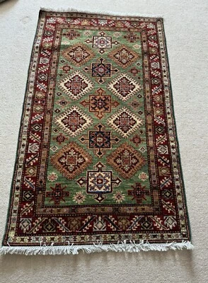 2'10"x4'10" Floral Wool Hand Knotted Oriental Rug - Image 1 of 4