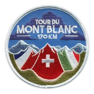 Tour du Mont Blanc - 170 km - round shape Patch/Badge Embroidered - Picture 1 of 1