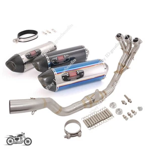 For Yamaha Tracer 9 9GT 2021-2023 Header Link Pipe Full Exhaust System Muffler - Picture 1 of 13