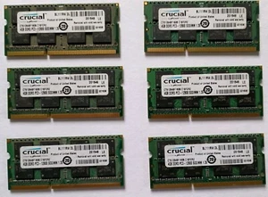 Crucial RAM (6x4GB) DDR3 1600 MHz CL11 Laptop Memory CT2KIT51264BF160B - Picture 1 of 2