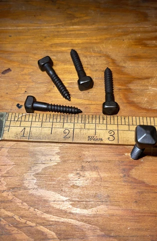 Wood Screws Pyramid Square Head Steel Black Oxide #12 X 1-1/4 Cover
