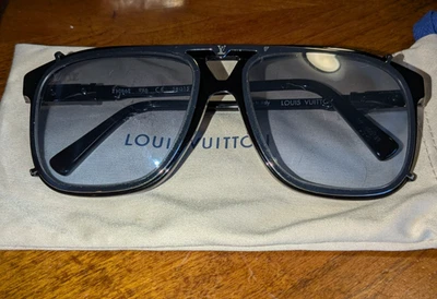 Gafas negras Louis Vuitton Z1086E 9X6 con gafas de sol con clip hechas en Italia Foto 1 de 4