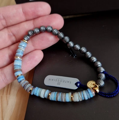 Pulsera Tateossian Graffiato Abyss en Rodio Oxidado y Vidrio Romano Nueva con Etiquetas Foto 1 de 4