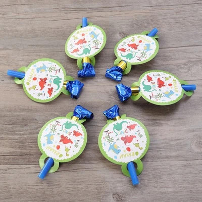  6 Pcs Dino Birthday Decorations Dinosaur Party Favors Blowing Dragon - Image 1 of 4