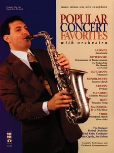 Popular Concert Favorites Alto Sax Classical Sheet Music Minus One Book CD - Picture 1 of 1