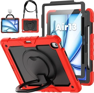 Shockproof Rugged Case für iPad Air 13 Zoll (M2/M3) 2024/2025 Release Rot - Bild 1 von 8