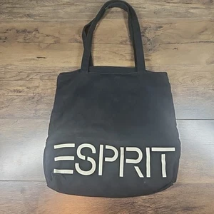 Vintage Esprit Canvas Tote Bag Black Medium Sized - Picture 1 of 7
