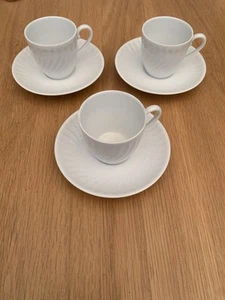 Set Of 3 Vista Alegre Espresso Cups And Saucers VGC - Picture 1 of 8