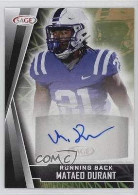 2022 SAGE Low Series Auto Black Mataeo Durant Mataed Durant #A-MD Auto - Image 1 of 2