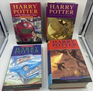 Bloomsbury Harry Potter Books 1-4 Hardcover First Editions with Dust Jackets - Picture 1 of 15