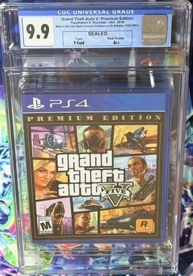 SEALED 2019 PS4 Rockstar GTA GRAND THEFT AUTO V Premium CGC Graded 9.9 A++ Seal - Image 1 of 4