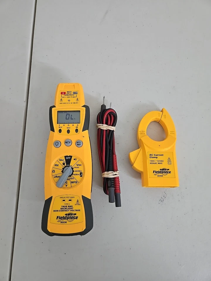 Fieldpiece hs36 true rms backlight non contact voltage multimeter +ac clamp xlnt - Image 1 of 1