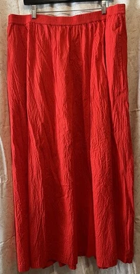 Saia maxi nova tamanho XXL A New Day texturizada vermelha longa nova sem etiquetas - Imagem 1 de 4
