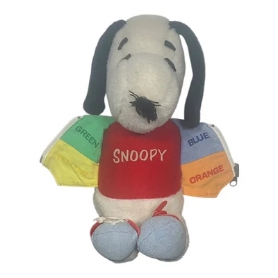 1968 VESTIDO VINTAGE ME SNOOPY Pelúcia Recheada 12" Knickerbocker Amendoim - Imagem 1 de 4