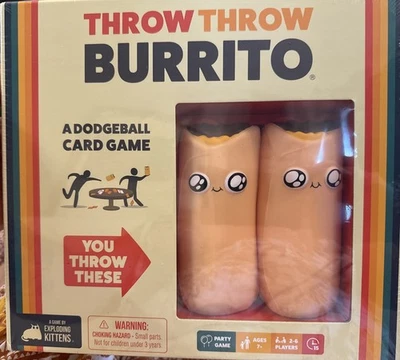 EXPLODING KITTENS Throw Throw Burrito Card Game New Sealed New in Box - Image 1 of 2